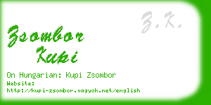 zsombor kupi business card
